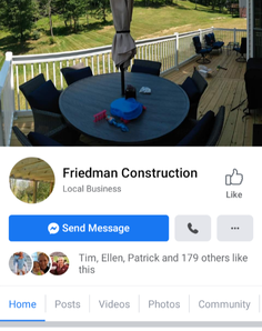 Friedman Construction Facebook